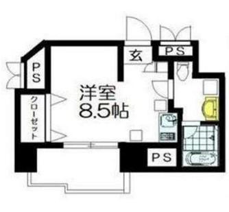 ミスモ水天宮(ワンルーム/6階)の間取り写真