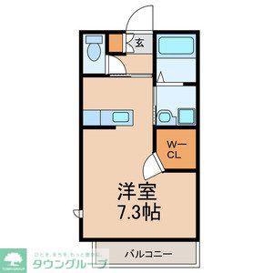 フレージェ(ワンルーム/1階)の間取り写真