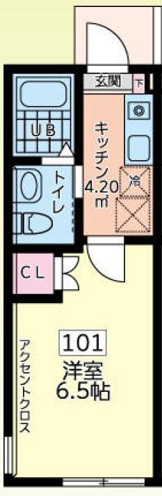 アイズ瀬谷(1K/1階)の間取り写真