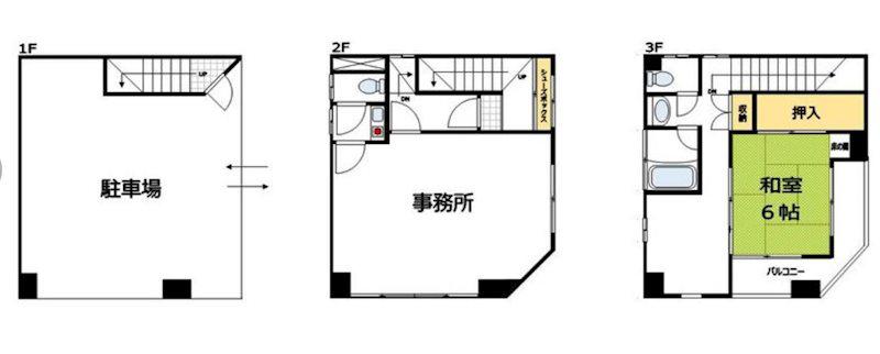 第3ニシムラビル(3LDK/1階)の間取り写真