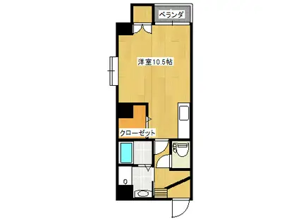 ZERO西田(ワンルーム/1階)の間取り写真