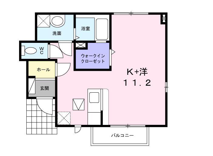フリッシュ(1K/1階)の間取り写真
