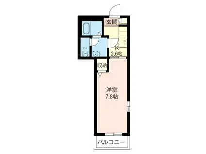 ブルーメ(1K/2階)の間取り写真