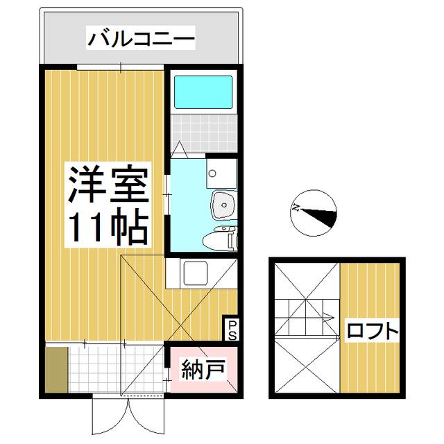 SAIN・K(ワンルーム/2階)の間取り写真