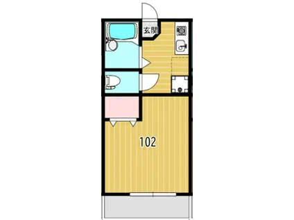 ベルグランデ黒岩(1K/1階)の間取り写真