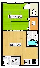 コーポ・有楽4(1DK/2階)の間取り写真