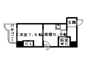 PEOPLE NOIII(1DK/8階)の間取り写真