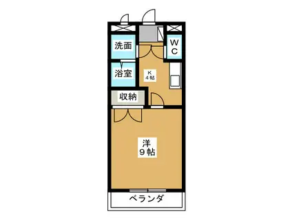 向学ハイツ歓(1K/1階)の間取り写真