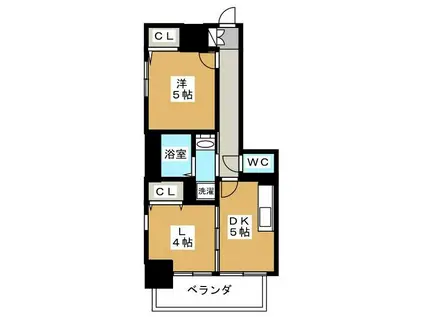 ベラジオ烏丸御池(1LDK/3階)の間取り写真
