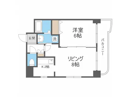 ティアラ福住第I(1LDK/3階)の間取り写真