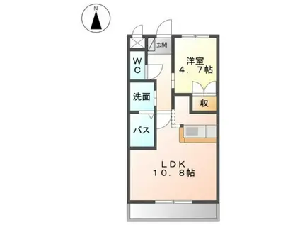 ファミリア フェリーチェ(1LDK/2階)の間取り写真