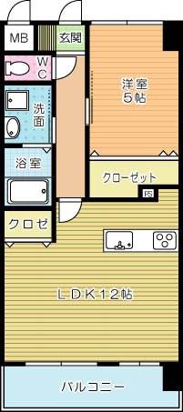 メディプラカーサ(1LDK/6階)の間取り写真