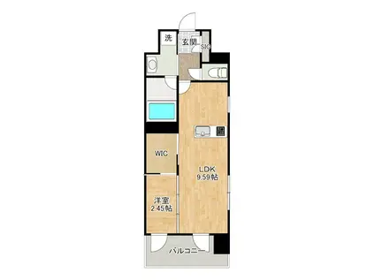 プレジデンス ざ 三萩野(1LDK/10階)の間取り写真