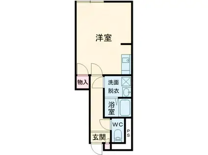 ドミール新庄(ワンルーム/1階)の間取り写真
