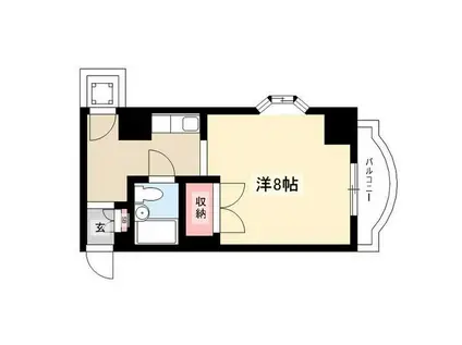 BELL NEIGE(ワンルーム/2階)の間取り写真