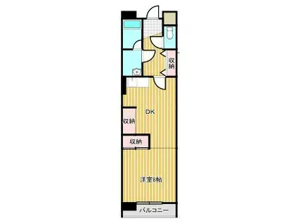 ザ・ウィングス(ワンルーム/4階)の間取り写真