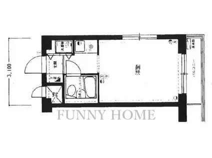 ライオンズマンション学芸大学第3(ワンルーム/2階)の間取り写真