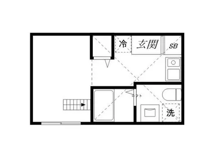 ハーモニーテラス柴又V(ワンルーム/2階)の間取り写真