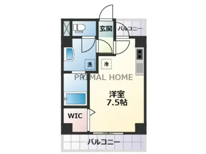 プレール・ドゥーク横浜反町(ワンルーム/3階)の間取り写真