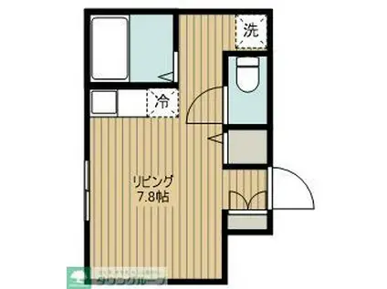 ラウレアみずほ台(ワンルーム/2階)の間取り写真