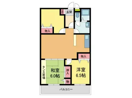 ファミール宝塚(3LDK/1階)の間取り写真