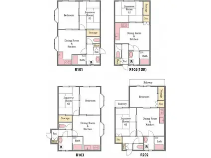 ガーデンパレス泉(2DK/2階)の間取り写真