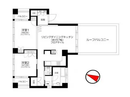 CERES(2LDK/8階)の間取り写真