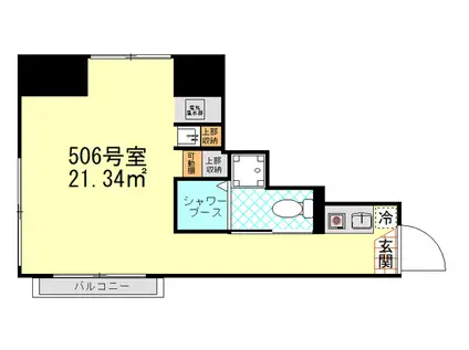ライオンズマンション西五反田第2(ワンルーム/5階)の間取り写真