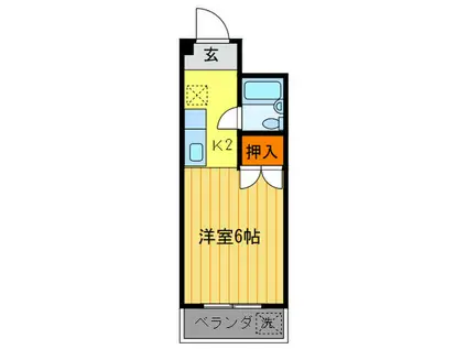 サンジョルディ(1K/3階)の間取り写真