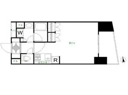 ダイナシティ高円寺(ワンルーム/3階)の間取り写真