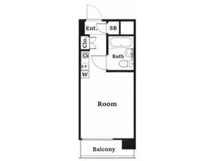 メゾンドポワリエ(1K/2階)の間取り写真