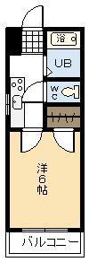 ディアコート・アイKAWARAMACHI I(1K/2階)の間取り写真