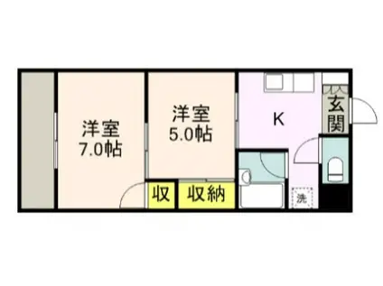 アドバンス弐番館(2K/5階)の間取り写真