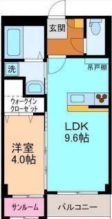 カーサフレンテ長江(1LDK/1階)の間取り写真