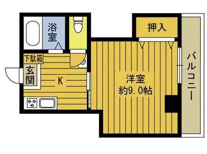 グリーンビル羽屋(1K/3階)の間取り写真