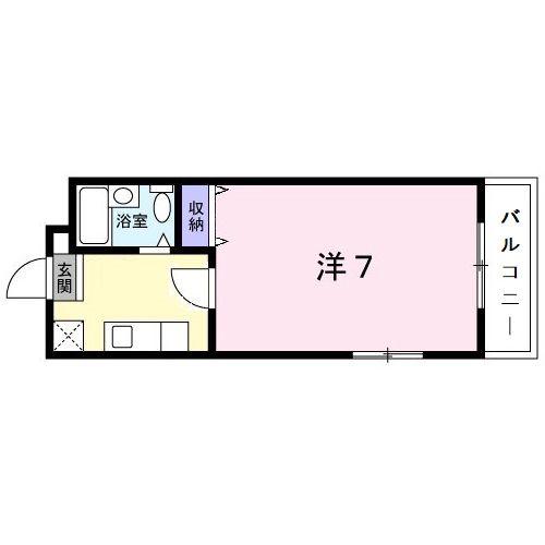 レガーロ高松(1K/2階)の間取り写真