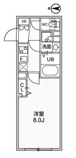 ルネサンスコート高田馬場パトリア(1K/4階)の間取り写真