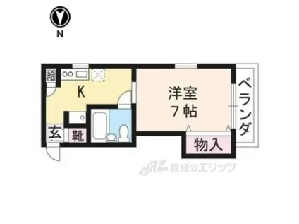 BOXY(1K/2階)の間取り写真