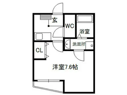 リブレア日赤東A棟(1K/2階)の間取り写真