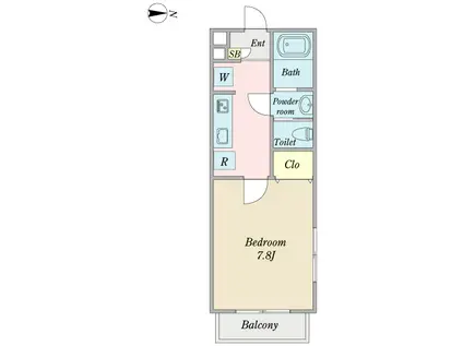 クラ・グランデ仙台(1K/1階)の間取り写真