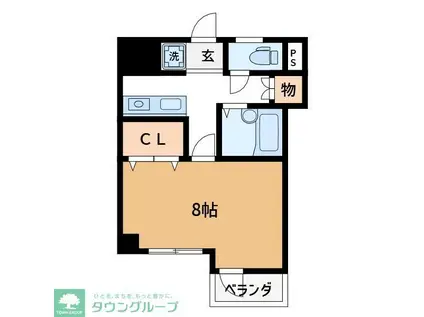 日創北小金ビル(1K/7階)の間取り写真