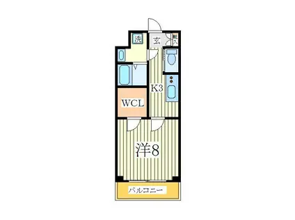 ピアンターレM(1K/5階)の間取り写真