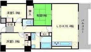 アーバンパーク緑地公園(3LDK/1階)の間取り写真