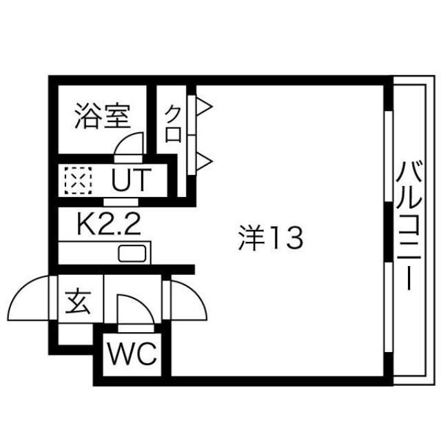 ノヴァ円山公園(1K/4階)の間取り写真