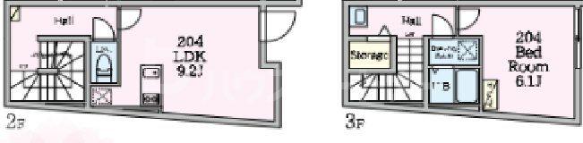 REBERTY竹ノ塚(1LDK/1階)の間取り写真