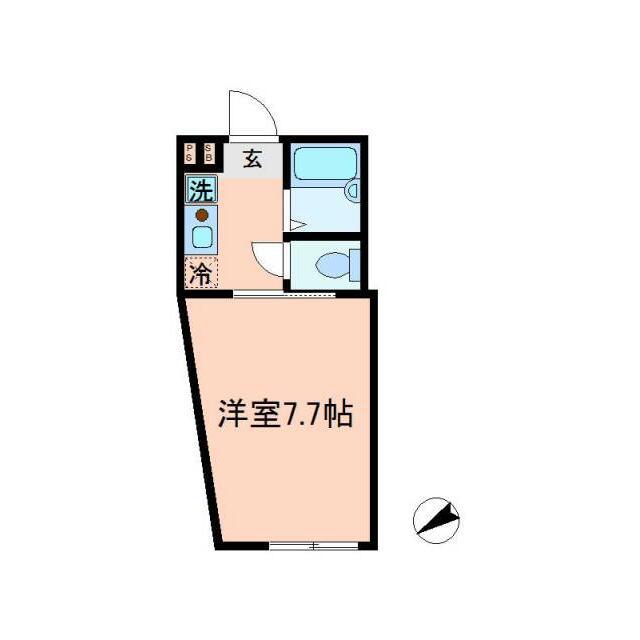 リヴェール馬込(1K/1階)の間取り写真