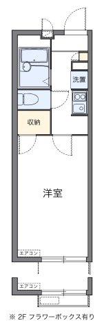 レオパレス友沢(1K/2階)の間取り写真