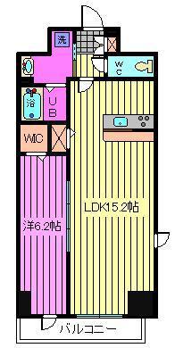 ルーツ新都心(1LDK/2階)の間取り写真