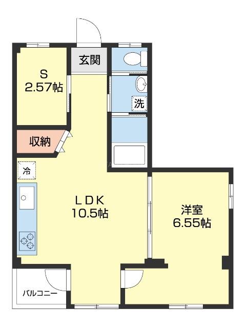 吉村マンション(1SLDK/2階)の間取り写真