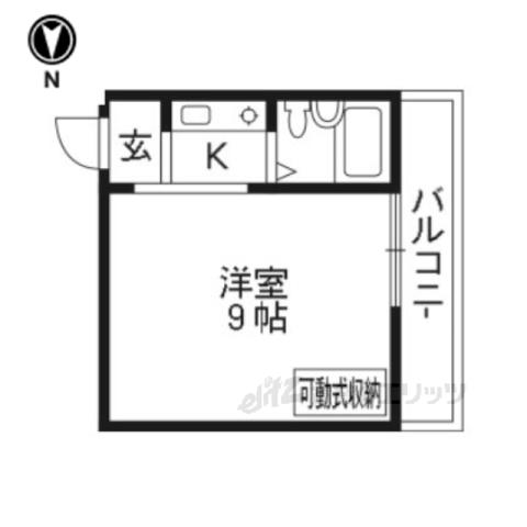 コーポHIRO(1K/4階)の間取り写真